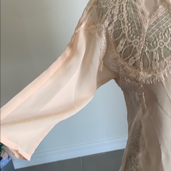 LC LAUREN CONRAD BALLET PINK LACE BLOUSE GU SZ XS - Picture 5 of 10